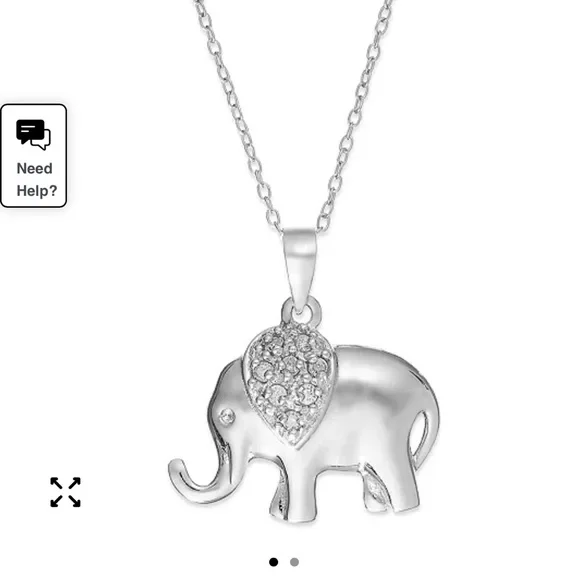 Sterling Silver Elephant Necklace - Picture 4 of 4